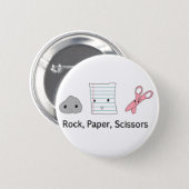 Rock, Paper, Scissors 2 Inch Round Button (Front & Back)