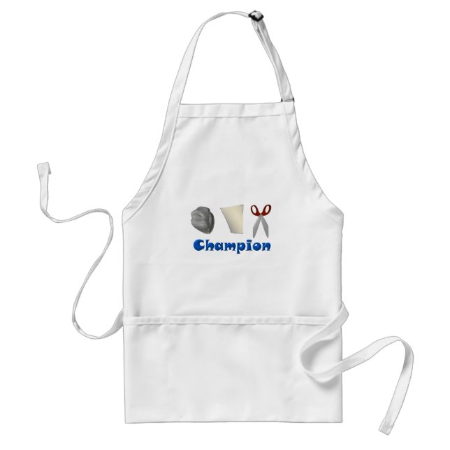 Rock Paper Scissors Champ Standard Apron (Front)