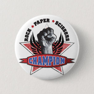 Rock, Paper, Scissors Champion 2 Inch Round Button
