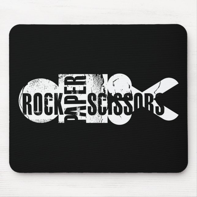 Rock Paper Scissors Dark Mouse Pad (Front)