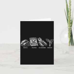 Rock Paper Scissors Funny Gardening Mother or Card