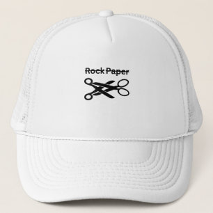 Rock Paper Scissors Funny Lesbian Theme Trucker Hat