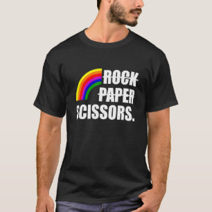 Rock Paper Scissors Gay Lesbian Pride Rainbow LGBT T-Shirt