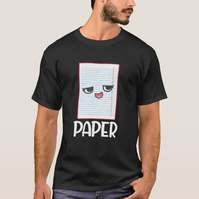 Rock Paper Scissors Group Halloween Costume Paper  T-Shirt (Front)