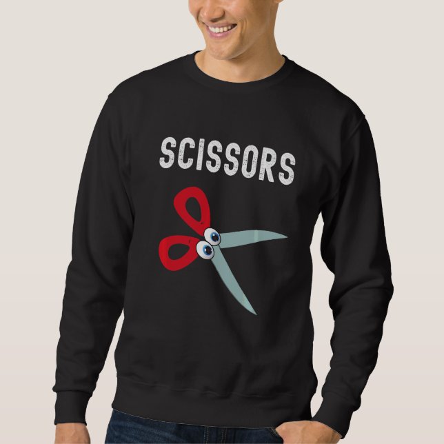 Rock Paper Scissors  Halloween Matching Group Cost Sweatshirt (Front)