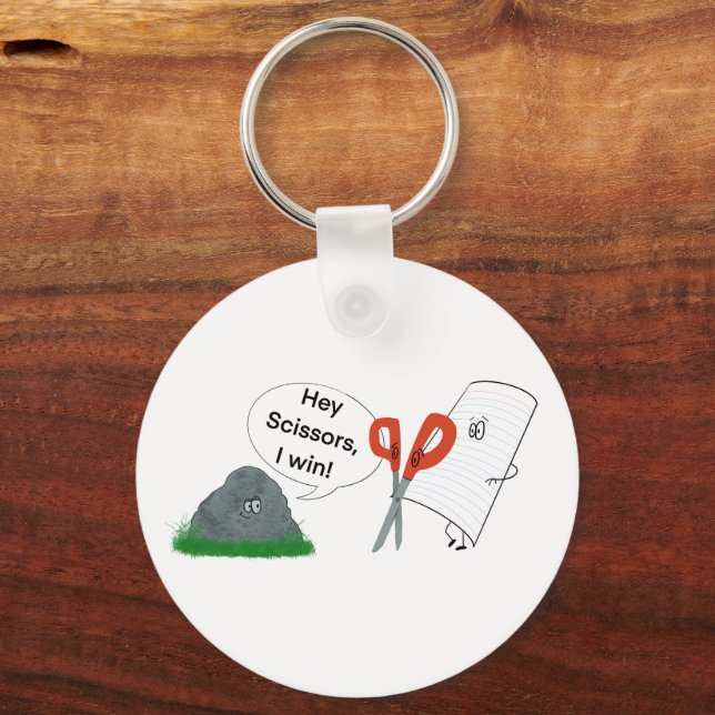 Rock, Paper, Scissors Keychain (Front)