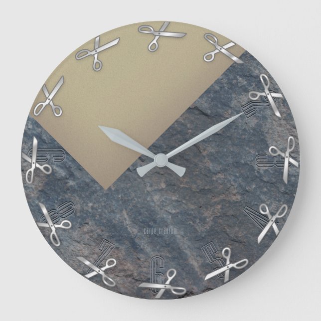 Rock Paper Scissors Large Clock (Front)