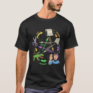 Rock Paper Scissors Lizard Spock Diagram Humour Ge T-Shirt