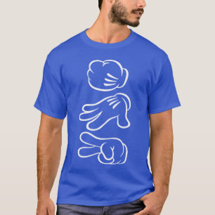 Rock Paper Scissors Mickey Mouse Hand friend T-Shirt