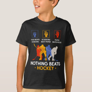Rock Paper Scissors Nothing Beats Hockey  T-Shirt