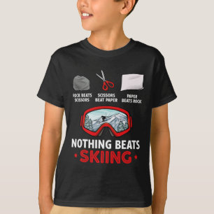 Rock Paper Scissors Nothing Beats Skiing T-Shirt
