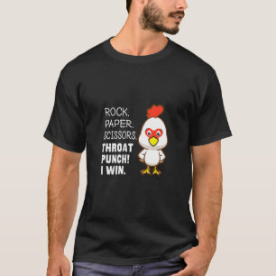 Rock Paper Scissors Throat Punch I Win Apparel T-Shirt