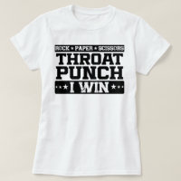 Rock Paper Scissors Throat Punch I Win, Funny