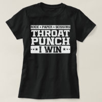 Rock Paper Scissors Throat Punch I Win Humour Quot