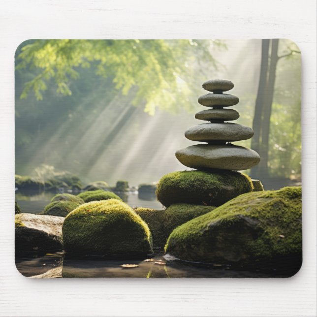 Rock Pebble Sand Tranquil Peaceful  Mouse Pad (Front)