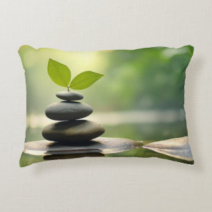 Rock Pebble Water Tranquil Peaceful Accent Pillow