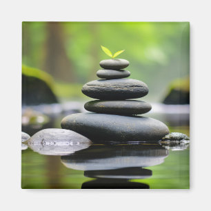 Rock Pebble Water Tranquil Peaceful  Magnet