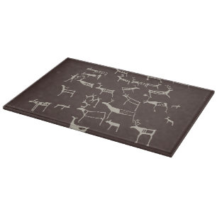 Rock Petroglyph Ancient European Deer Hunting Cutting Board