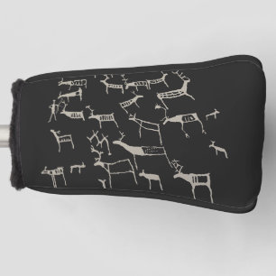Rock Petroglyph Ancient European Deer Hunting Golf Head Cover