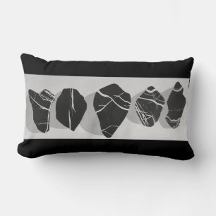 Rock Pillow, One of a Kind Lumbar Pillow