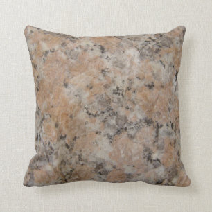Rock - Pink Granite Throw Pillow