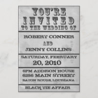 Rock Poster Wedding Invite (Today's Best Award)