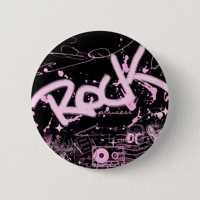 Rock Princess 2 Inch Round Button (Front)