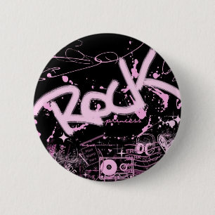 Rock Princess 2 Inch Round Button