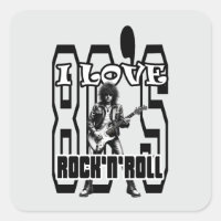 Rock Print - I Love 80s Rock’n’Roll – Sticker