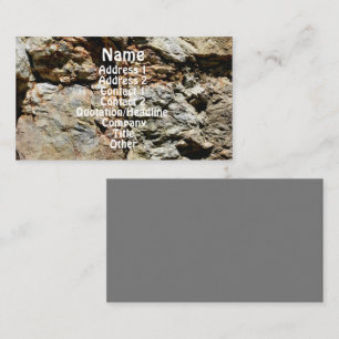 Rock Quarry Wall #5 Nature  Business Card