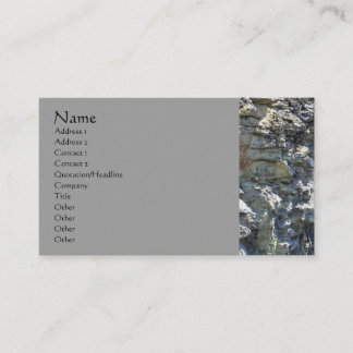 Rock Quarry Wall Nature Photography Business Card