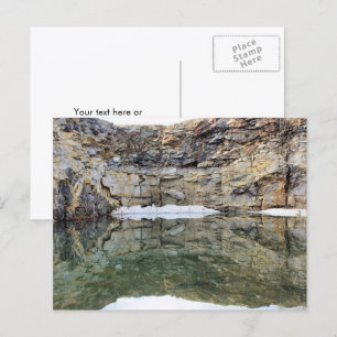 Rock Quarry Wall Reflection #1 Nature  Postcard