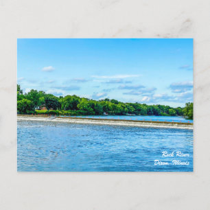 Rock River Dixon Illinois Postcard