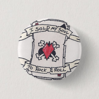 Rock & Roll 1 Inch Round Button