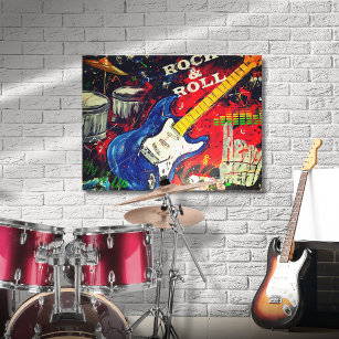 Rock & Roll Abstract Canvas Print
