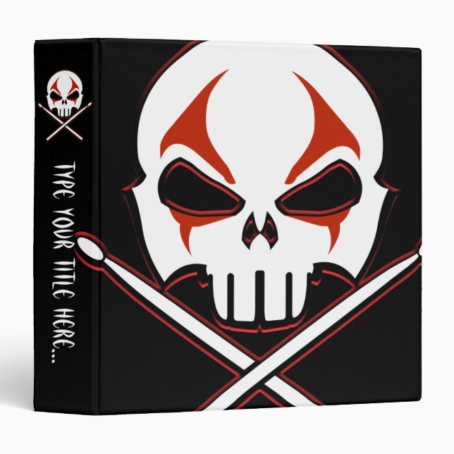 Rock&Roll Binder Custom Heavy Metal Drummer Album (Front/Spine)