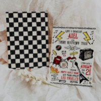 Rock & Roll Birthday Invitation - Boys Birthday