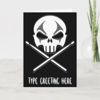 Rock & Roll Card Custom Heavy Metal Drummer Cards
