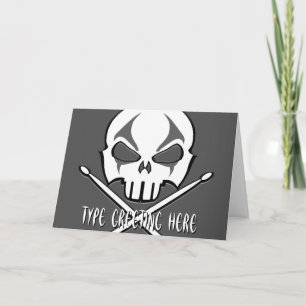 Rock & Roll Card Custom Heavy Metal Drummer Cards