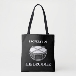 Rock & Roll Drummer Snare Drum Drumsticks Musician Tote Bag