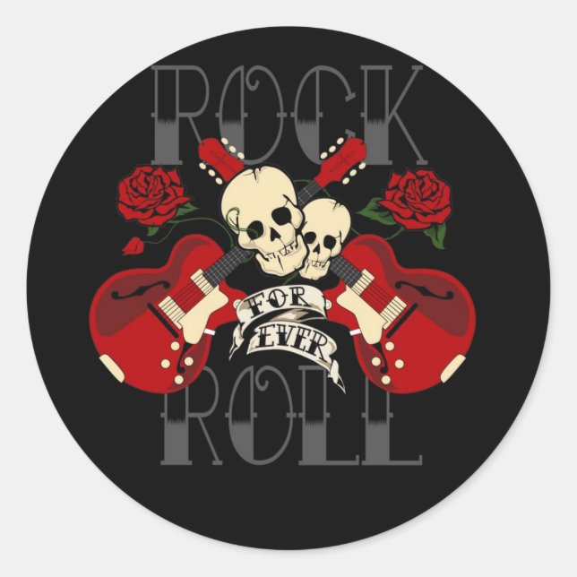 Rock & Roll Forever! - Peel and Place Stickers (Front)