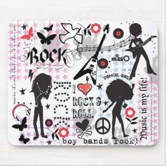 Rock & Roll Girls Mouse Pad