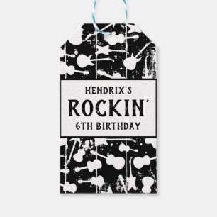 Rock & Roll Guitar Birthday Party Napkins Gift Tags
