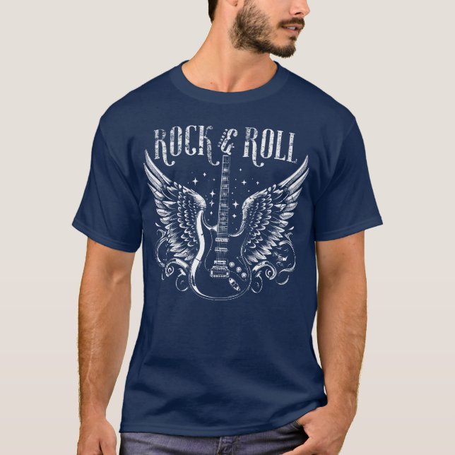 Rock Roll Guitar boy T-Shirt (Front)