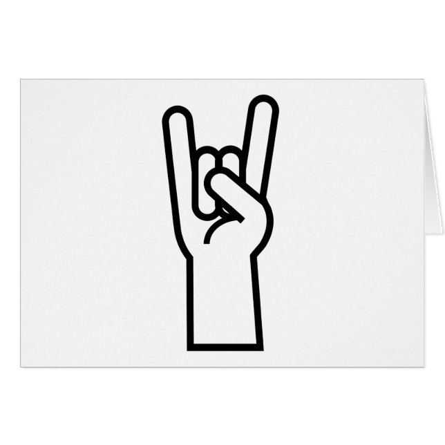 Rock & Roll Hand Symbol (Front Horizontal)
