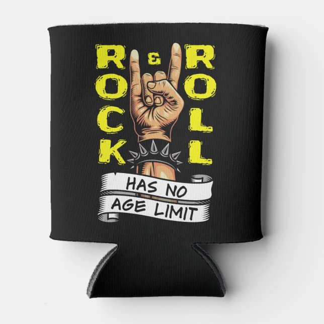 "Rock & Roll Has No Age Limit" Can Cooler (Front)