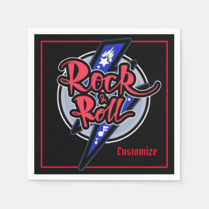 Rock & Roll Lightning Napkin