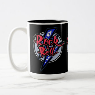 Rock & Roll Lightning Two-Tone Coffee Mug