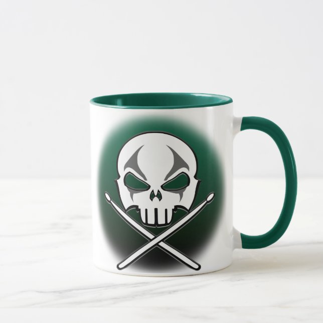 Rock & Roll Mug Cup Heavy Metal Drummer Cups Gifts (Right)