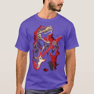 Rock Roll Music Concert Festival Dinosaur Trex Gui T-Shirt